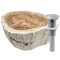 Novatto Fossil Wood Vessel Sink and Brushed Nickel Umbrella Drain NOSV-FWBN - alternate 1